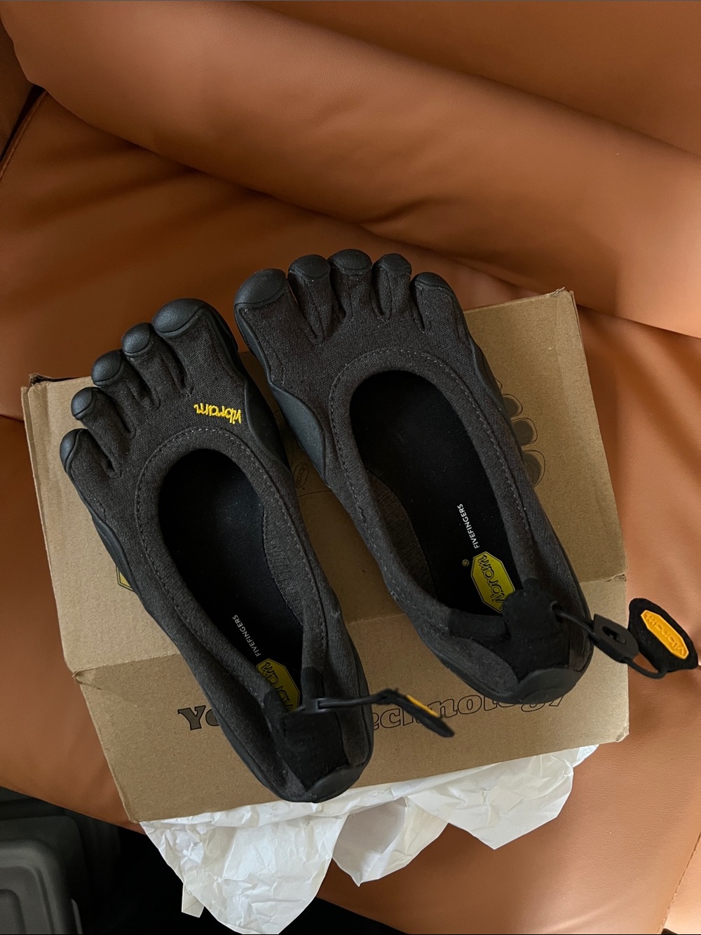Vibram FiveFingers Shoe Box with Yellow Label